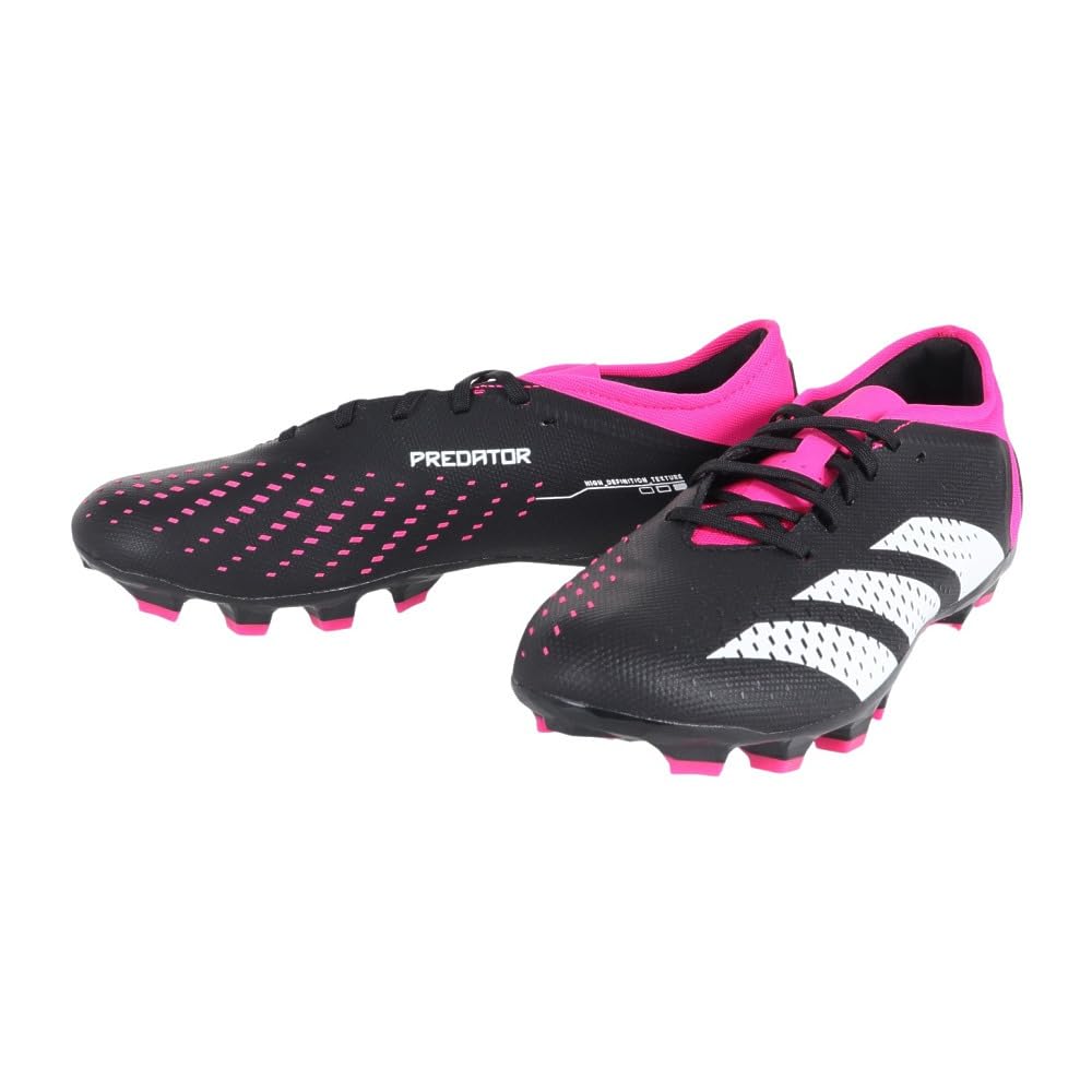 Adidas Predator L LTC74 Soccer Core Shock Pink Size 2E Accuracy.3 HG/AG Cleats, Black/Footwear White/Team (GW4635), 25.5 cm,