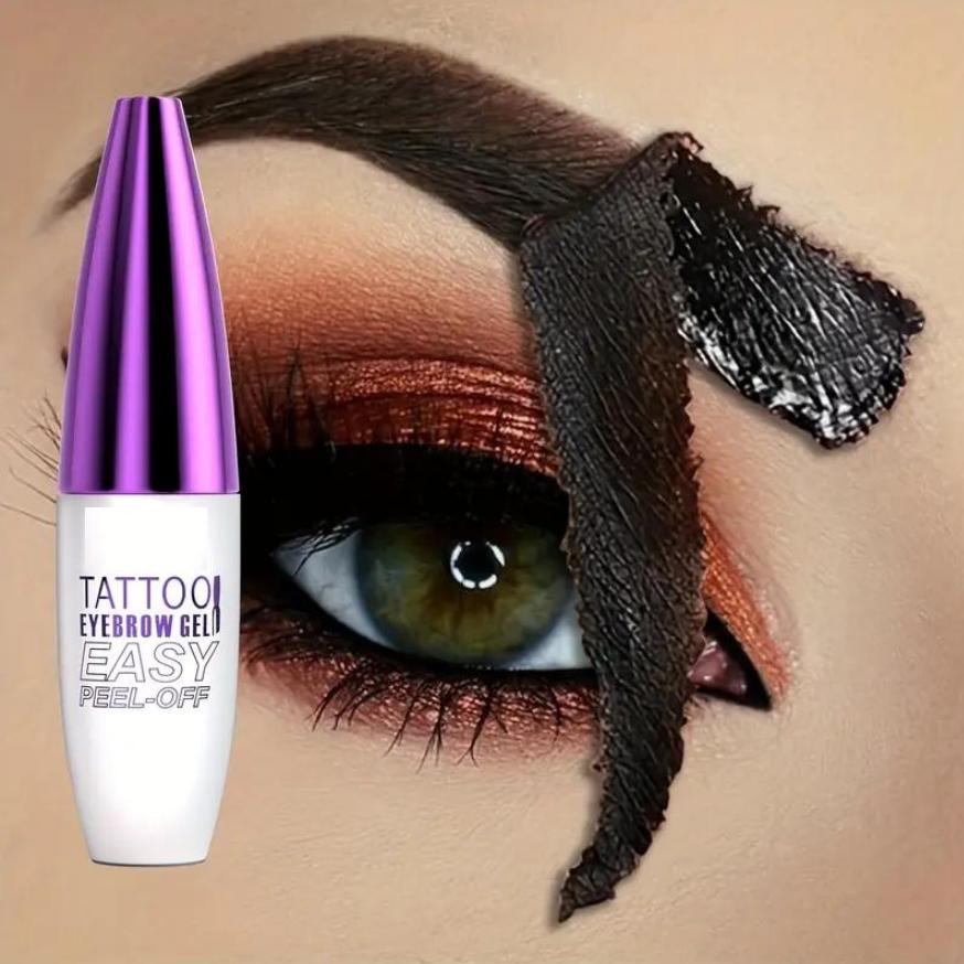 Eyebrow Semi-Permanent Tattoo Gel Paste with Easy Peel-Off Formula for Lasting Waterproof Effect