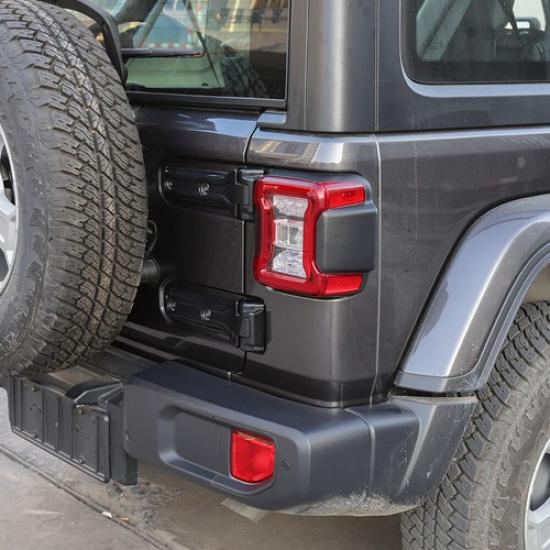 2pcs Tailgate Spare Tire Rear Hinge Decor Cover Trim For Jeep Wrangler JL 2018+