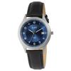 Watch - JUST - Leon - 37 Mm Titanium Case - 18 Mm Black Leather Strap - Blue Dial