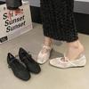 Height-increasing Bow Fairy Single Shoes Female 2025 New Spring and Autumn Mesh Breathable Shallow Mouth Mary Jane Shoes