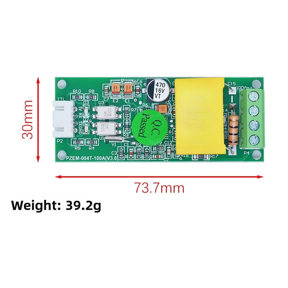 1pc 100A AC Current Voltage Power Energy Meter Serial Port Module With Shell For Electrical Devices Accessories