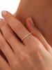 Copper1.4mm Fashion Simplicity Full Zircon Stackable Plain Ring For Women Daily Party  Fine Jewelry