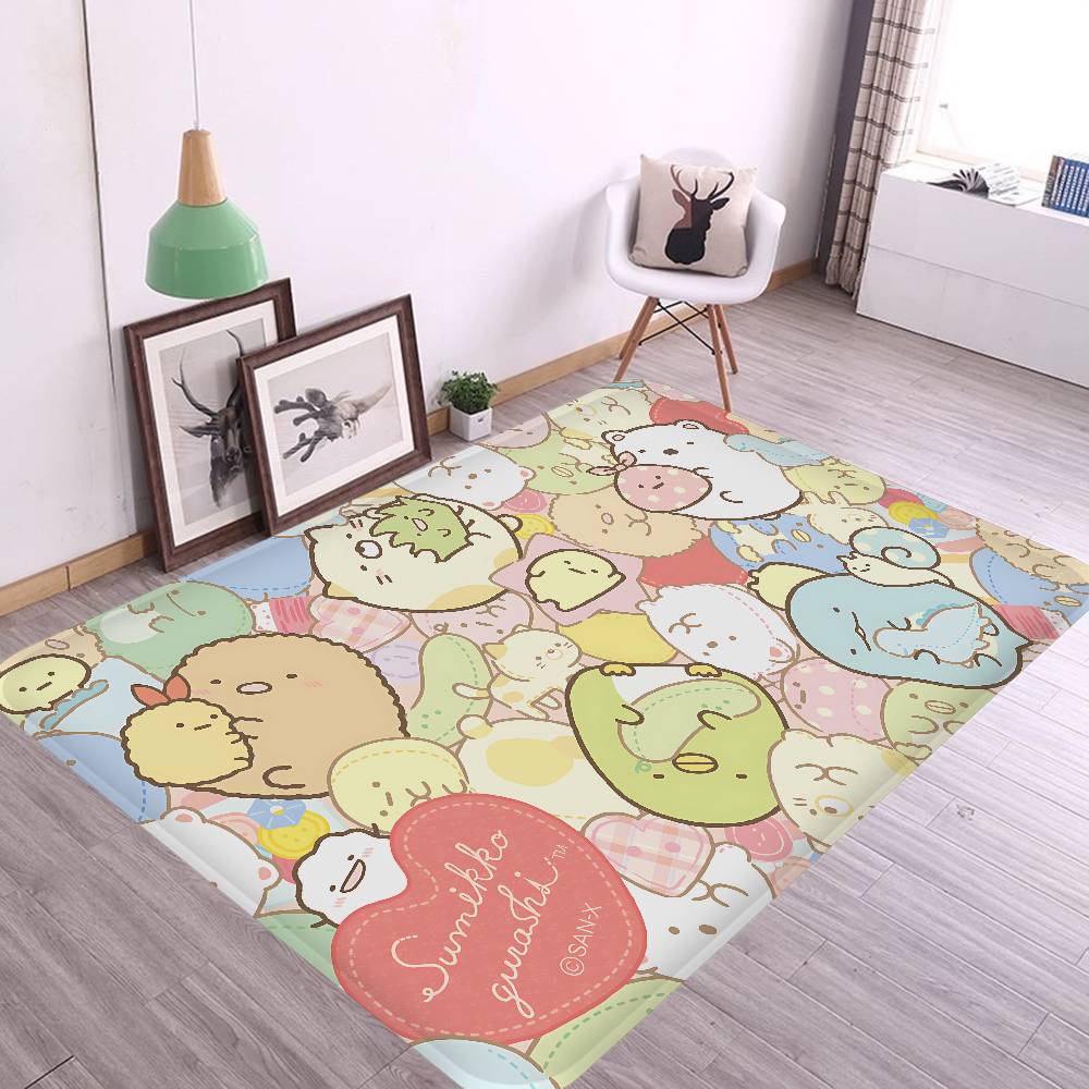 Kawaii Sumikko Gurashi Anime Floor Mat INS Style Soft Bedroom Floor House Laundry Room Mat Anti-skid Household Carpets