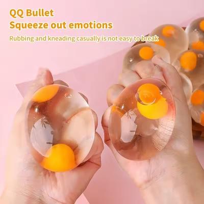 Summer Taba Squishy Egg Yolk Egg Pinch Ball Silicone Water Ball Stress Resistant Transparent Bubble Squeeze Toy Kids Gift