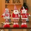 Mini Stretchable Leg Christmas Doll Cartoon Christmas Knitted Doll Long Legged Elk Doll  Office