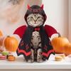 Regulowany Peleryna dla Zwierząt Halloween Kot Nietoperz Pelerynka, Uroczy Diabełek ze Skrzydłami, Z Kapturem Nieograniczająca Ruchów Świąteczna dla Kotów Małych Psów Kostium Cosplay Impreza