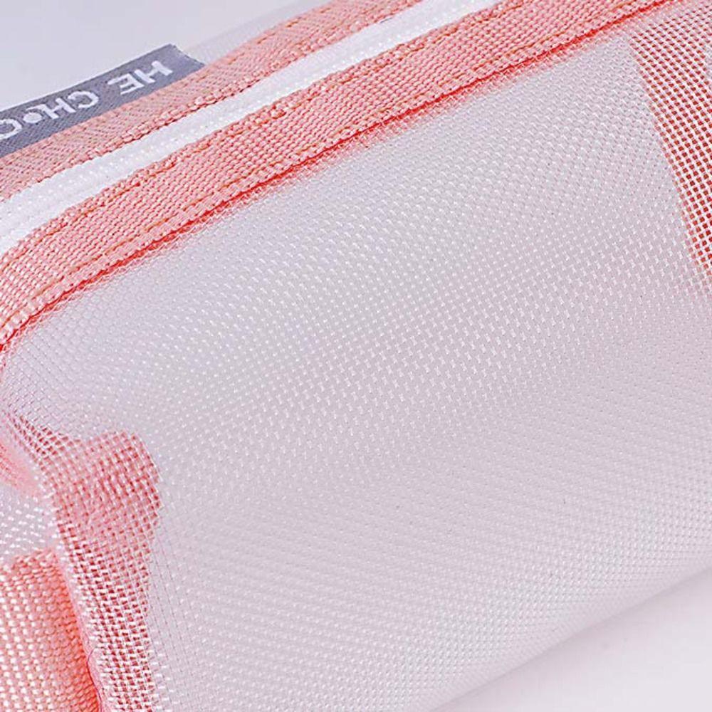 Lipstick Cosmetic Bag Clear Mesh Bag Change Storage Bag Fresh Color Card Bag Mini Coin Purse  Girl