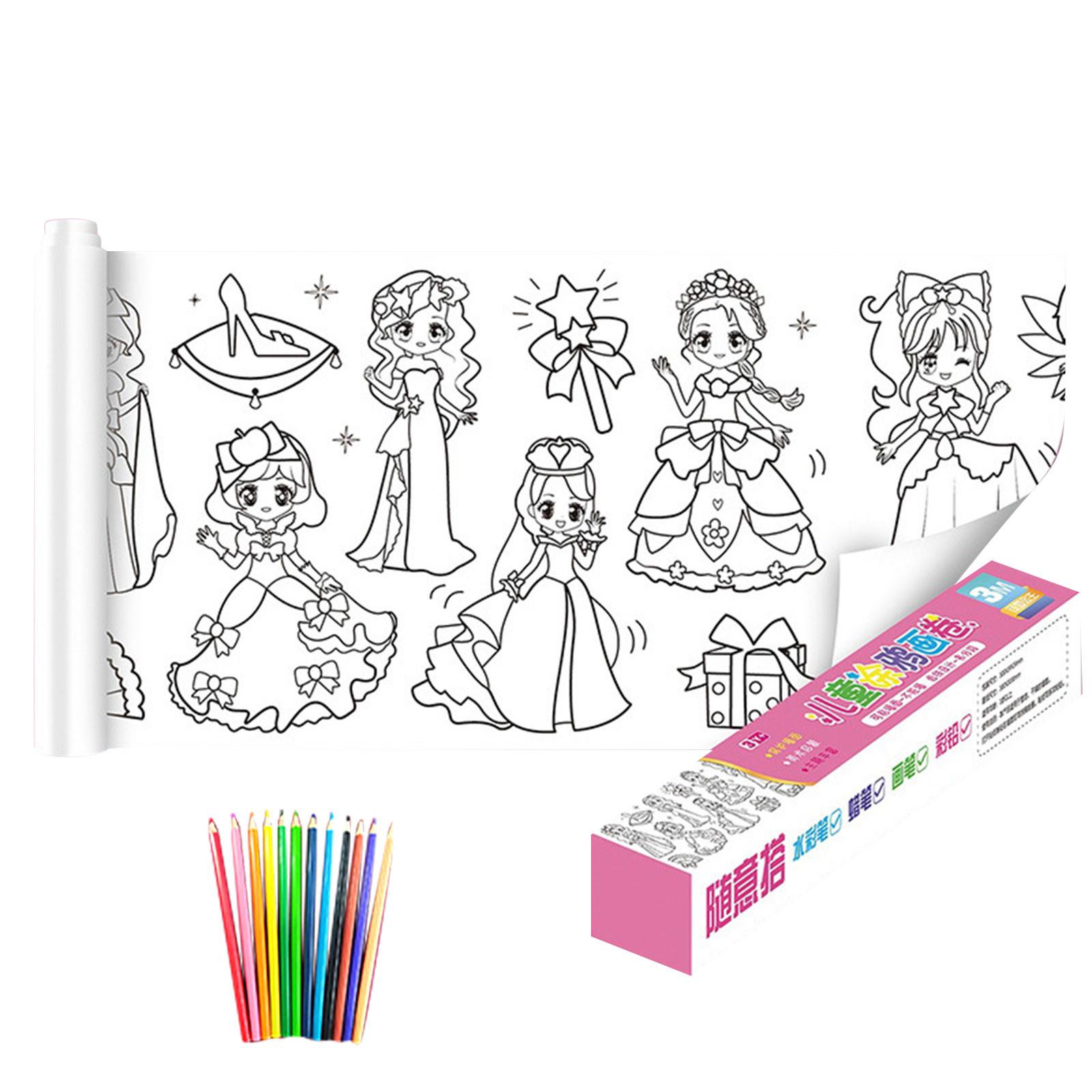 

Рулон кольорового паперу для дітей 118x11,8 дюймів, дитячий рулон для малювання, липкий рулон паперу для малювання, набір наклейок для розмальовки стін One Size