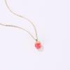 Strawberry Ear Clips & Necklace Set: Charming and Fresh Design for Women and Girls Without Ear Piercings.