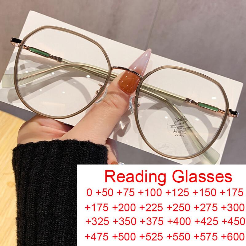 Ultralight TR90 Reading Glasses For Women Men Retro Polygon Round Eyeglass Frames Transparent Precription Glasses