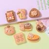 Resina de Desenho Animado Feito à Mão DIY Charms para Crocs Cola Creme Presilhas de Cabelo Urso de Chocolate Fofo Brinquedo de Comida Enfeites