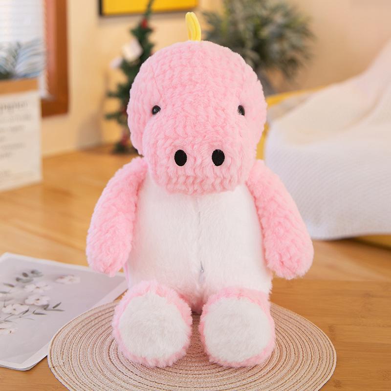 Green small-eyed dinosaur doll sleeping pillow plush doll men and women children birthday gift super soft hug sleeping doll
