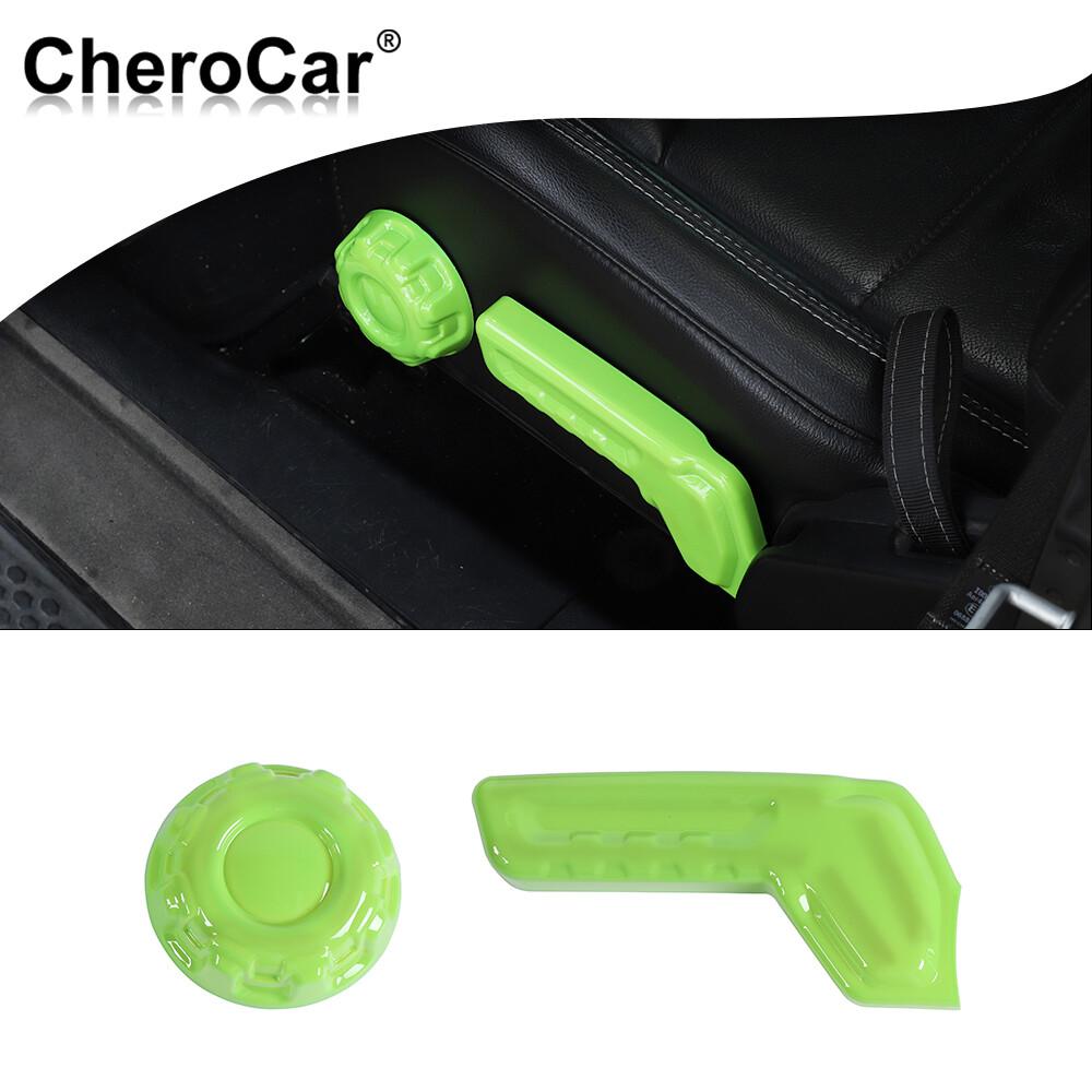 2x Seat Adjustment Switch Button Trim Light Green For Jeep Wrangler JL JT 18+