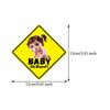 Bavaglino Carino Bambino Maschio Femmina Avverte il Bambino in Macchina Adesivi Impermeabili per Auto Adesivo Decorativo per Finestrino Auto Decalcomania per Decorazione Auto Y10