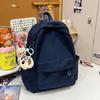 Schoolbag new college student schoolbag female Korean version ins large capacity simple solid color backpack junior high school backpack