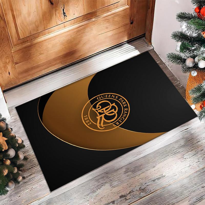 Queens Park Rangers Football Print Crystal Velvet Rug, Comfortable Water Absorbent Non Slip Indoor Floor Carpet