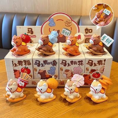 Chinese Style Trojan Blind Box Resin Magnetic Decoration New Office Decoration Festive Decorations
