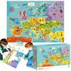 "Map Of Europe" Puzzle - 100 Piece Puzzle For Young Explorers With Colorful Illustrations