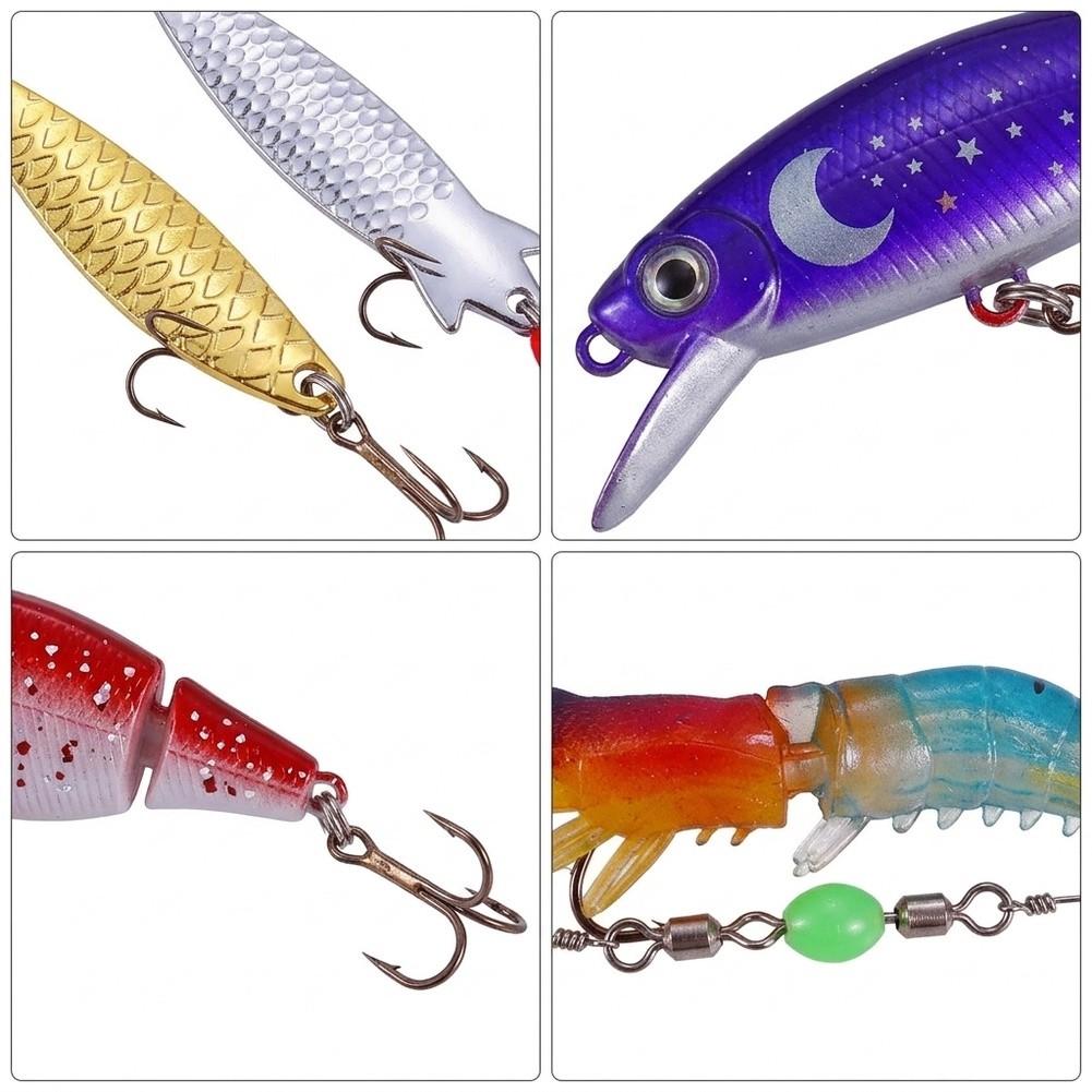 Fishing Advent Calendar 2026 for Adults 24 Day Christmas Lure Set,Including Short Long and Medium-Length Baits for Targeted Cast Distance and Coverage
