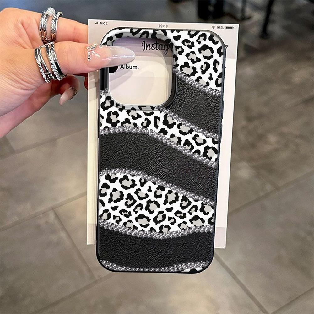 Leopard Stripe Phone Case For Iphone 17 15 11 13 Pro Max 12 16 14 17E 16E Anti-Drop Slim Soft Protective Shell Fundas