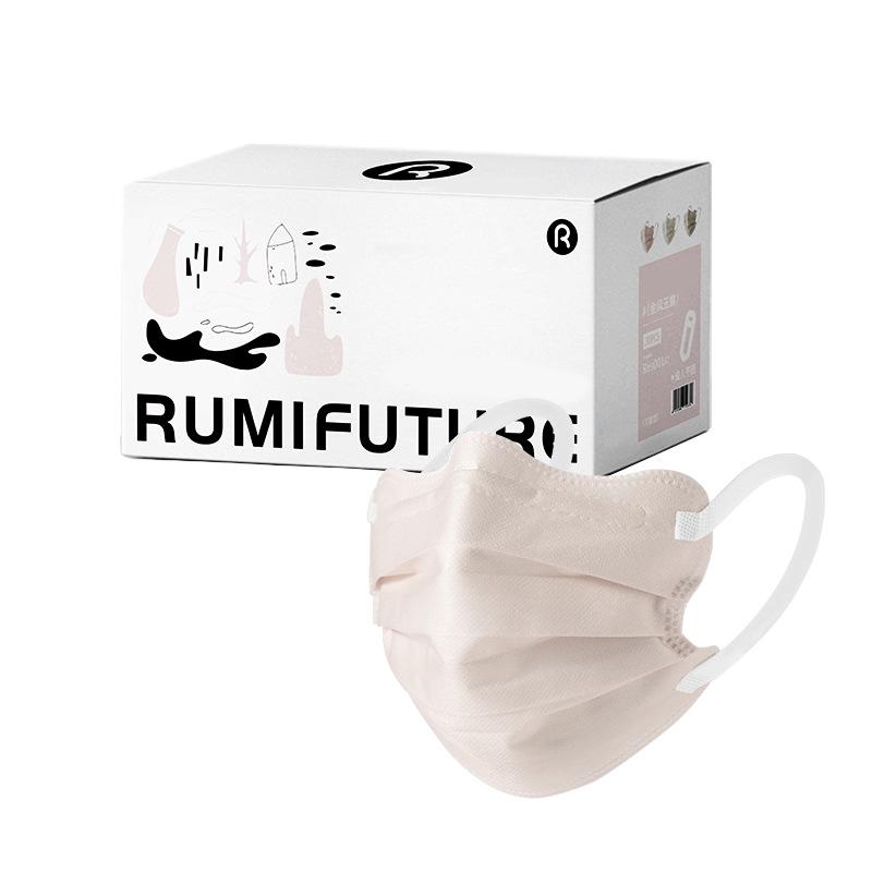 Butterfly-Shaped Golden Wind & Jade Dew Adult Disposable Mask, 3-Layer Protection, Spring/Summer 2025