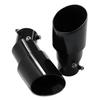 1PCS 1.77-2.55 Inch(4.5cm-6.5cm) Adjustable Inlet Exhaust Tips Bolt-On Design Matte Black Stainless Steel Exhaust Tailpipe Tips