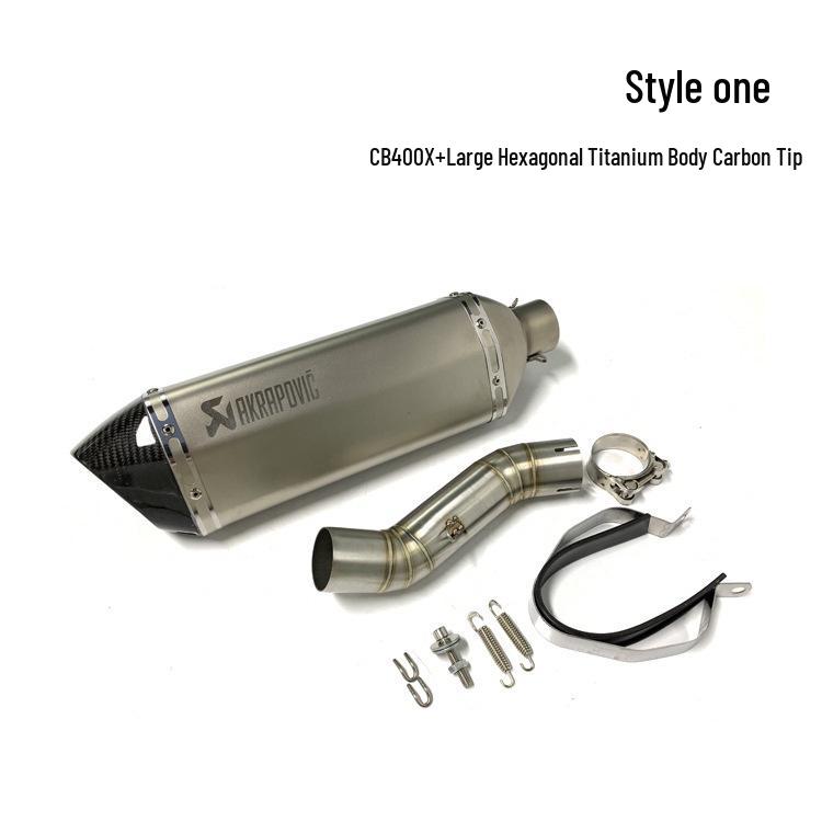 Honda CB400X & CB400F Motorcycle Exhaust Pipe Modification Kit - Non-destructive Mid & Tail Section Installation.