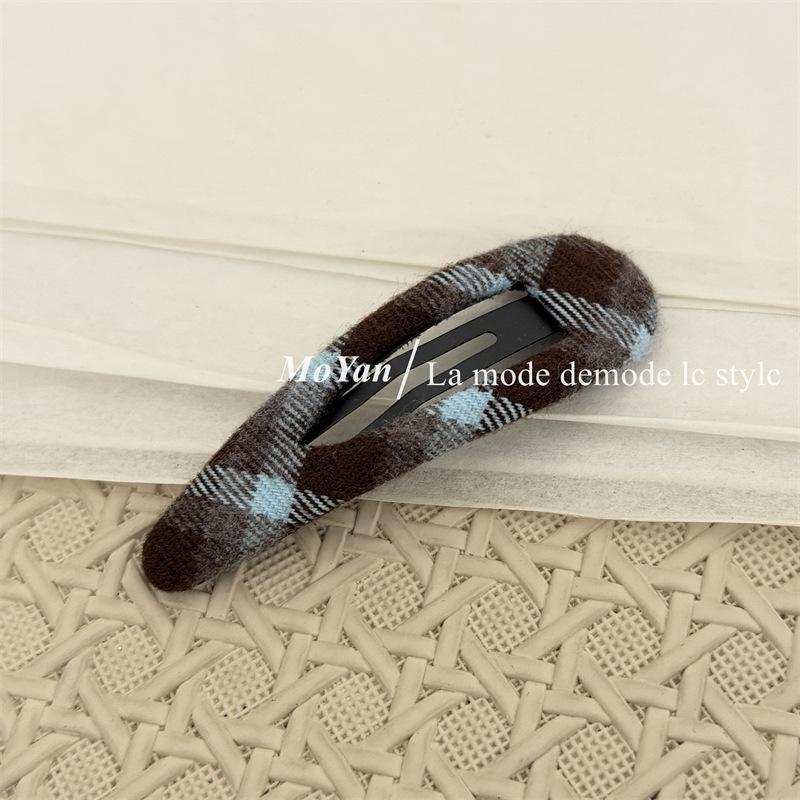 Korean Version Retro Minimalist Fabric Hair Clips for Elegant Side-parted Hair, Side-byside Hair Clips, Versatile Hair Accessories