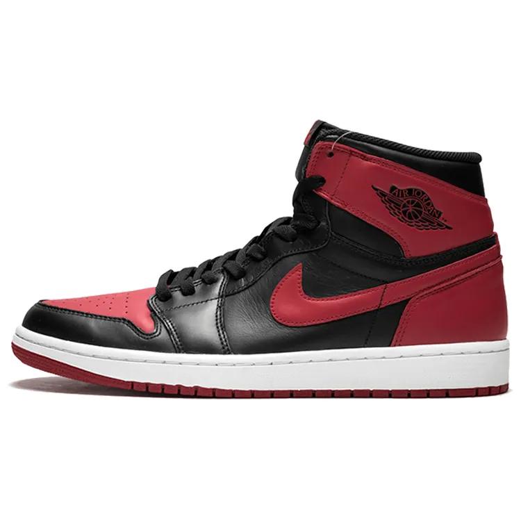 Air Jordan 1 Retro High OG 'Bred' 2013 (Unisex) Black / Varsity Red-White Vintage Basketball Shoes 555088 023