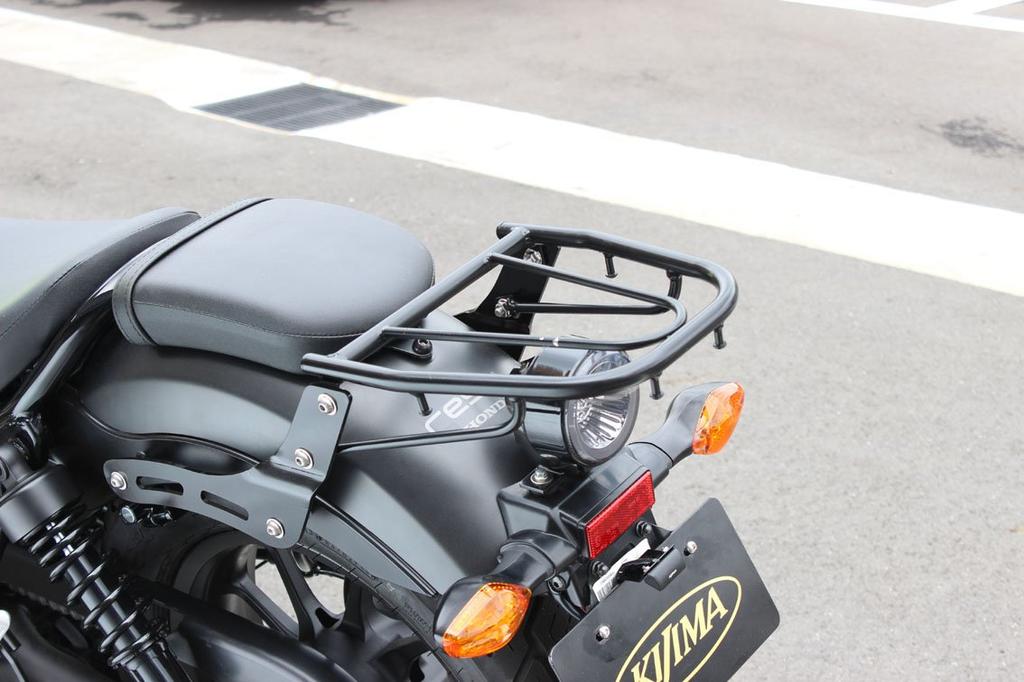 Kijima Bike Parts Rear Carrier Rack Steel Rebel 500 Black 250/Rebel ('17-) 210-249