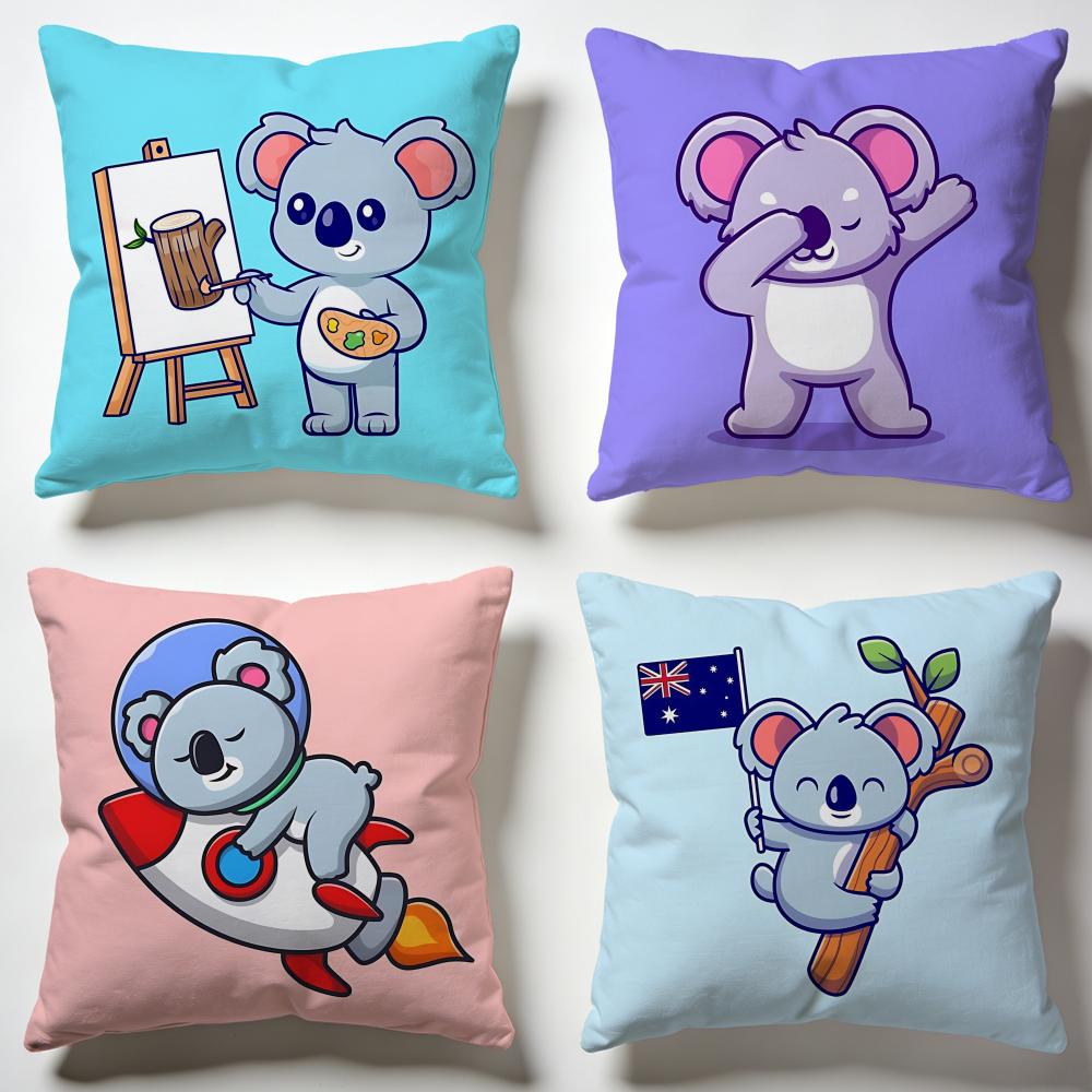 Sleepy Koala Cushion Cover Soft Pillow Cases for Home Bedroom Living Room Sofa