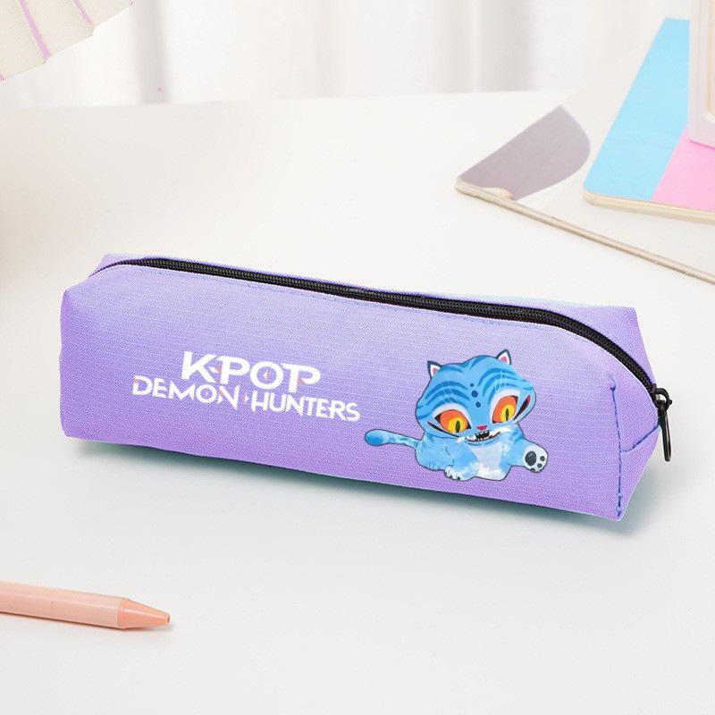 K-pop Demon Hunter Girl Group Cartoon Pencil Case - Oxford Cloth Stationery Bag for Primary Students
