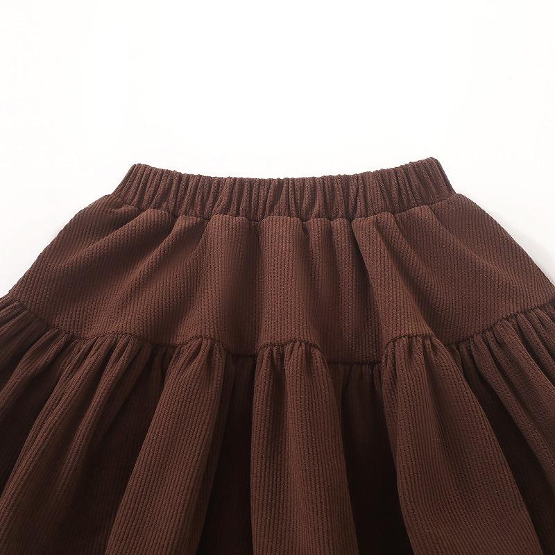 Teens School Girls Culottes Fleece Lined Skirt-Pants Winter Thickened Skirted Leggings Kids Fake Two-Piece Pleated Skirt Tights
