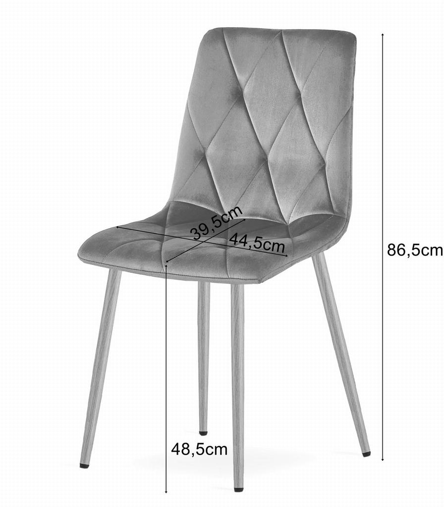 Libra Chair - Dark Gray Velvet / Wood Color Legs X 1