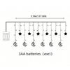 1PC 3.5M120LED Star Moon LED Light String,powered by 3AA Batteries(excl),suitable for Bedroom and Ramadan Decoration