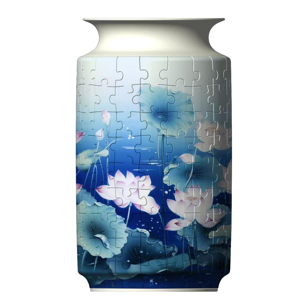 Non-Toxic Puzzle Flower Vase Panda 3D Porcelain Design Made Plastic Home Decoration And Flower Arrangement Housewarming Kids Toys Gifts