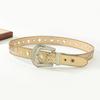 New Buckle Ring Diamond Buckle Black Fresh Sweet Belt Simple Fashionable Versatile Belt