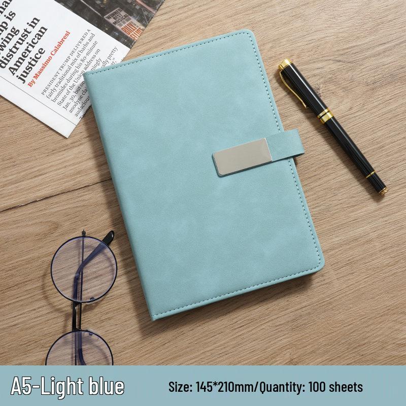 A5 Business Notebook Gift Set: Custom Leather-Feel Buckle Style Diary