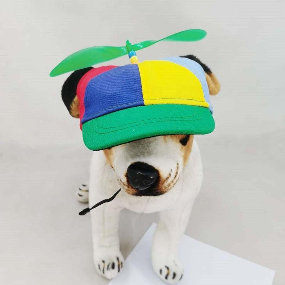 Detachable Dog Baseball Cap Breathable Dogs Helicopter Top Hat Funny Pet Propeller Hat  Puppy