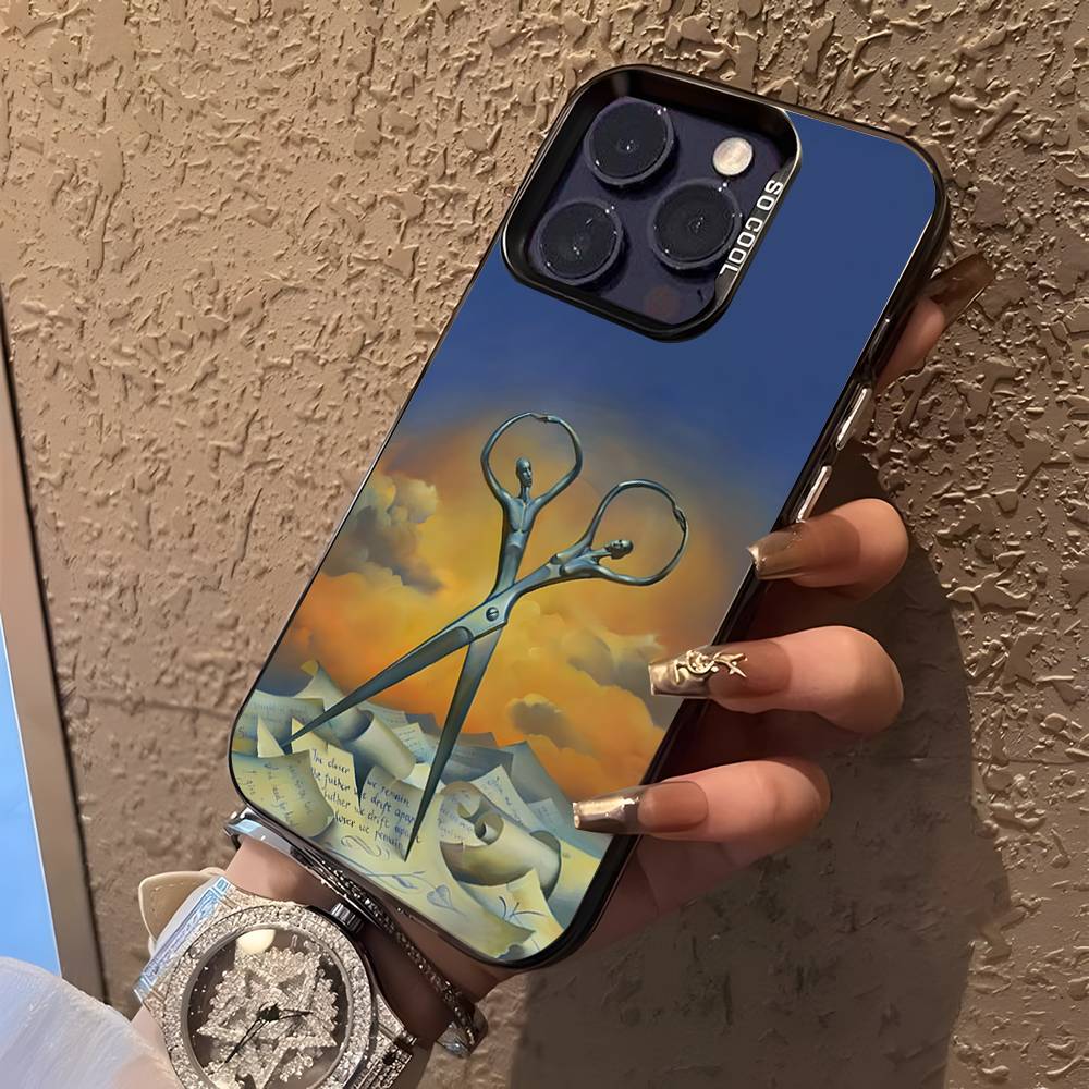 S-Salvador D-Dali Art Phone Case For iPhone 16,15,14,13,12,11,Pro,XS,Max,Plus,Mini,SE Black Candy Matte Shockproof Cover