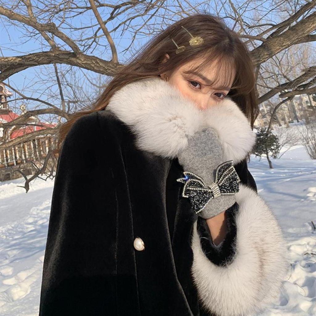 Fur Winter New Korean Edition Environmental Friendly Fox Fur Coat Women's Imitation Mink Fleece Slim and Long Fur Coat