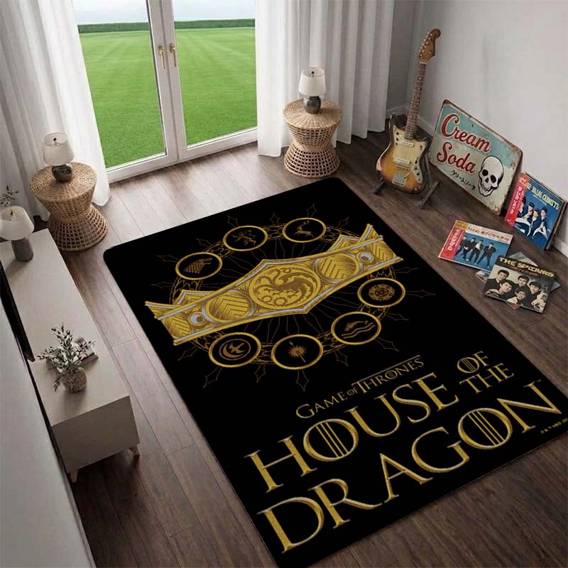 House Targaryen,the Dragon Queen,*Game of Thrones* Rug,Living Room Rug,Floor Mat for Computer Chair, Doormat, Bedside Carpet
