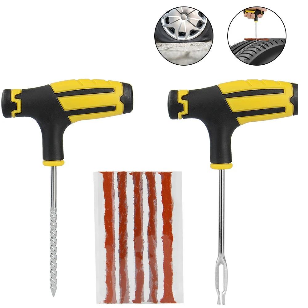 Tyre Repair Auto Tire Patch Tire Repair Kit, Roadside Emergency Car Kit,herramientas para neumáticos Rubber Plug Kit for Bike