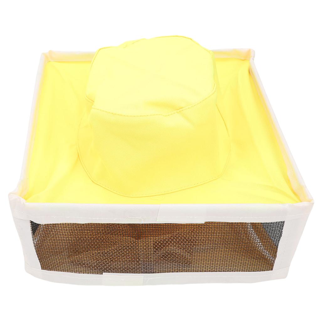 Beekeeping Veil Hat Steel Yarn Square Brim Foldable Bee Keeper Cap for Outdoor Fishing Field Studies