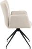 Beige SWIVEL CHAIR WITH ARMRESTS, metal legs