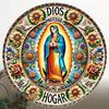 Metal Art House Sign God Keeps My Home Spanish Style Entryway Decor