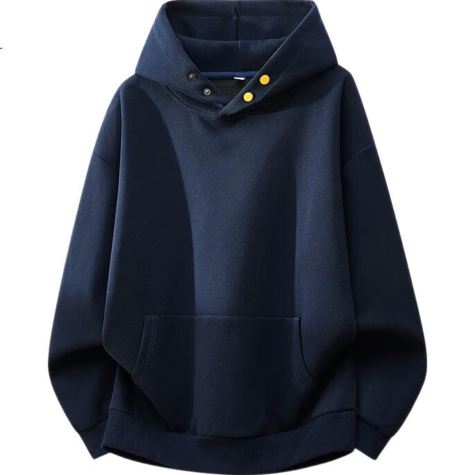 Dingfengbaoluo American Style Heavyweight Hoodie Men Spring Loose Button Design Casual Jacket