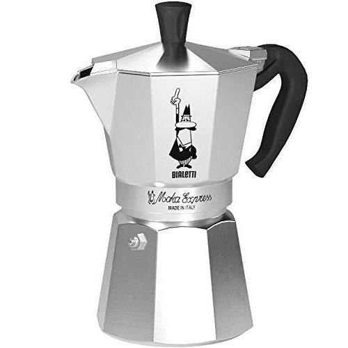 Cafetière italienne - bialetti - moka express - aluminium - 6 tasses - argent