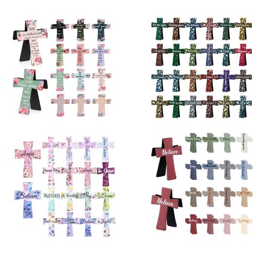 12/16/24Pcs Magnetic Faith Bookmark Waterproof Christian Bible Verse Book Page Marker